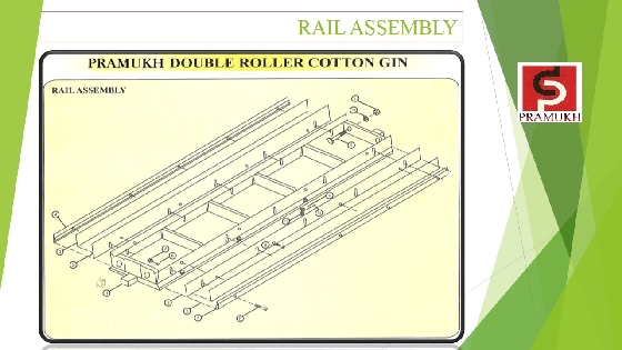 RAIL ASSEMBLY ROLLER GIN SPARE PARTS